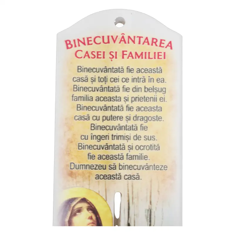 Binecuvantarea casei, termometru lemn cu mesaj, model es18622_44